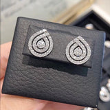 Crystal CZ Earrings for Women Ear Stud Piercing Lady's Accessories
