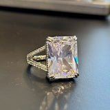 CZ Rings Women Silver Wedding Party Lady's Ring Jewelry