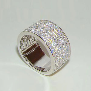 CZ Wedding Bands Silver Bling Girls Finger Accessories Dance Party