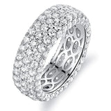 CZ Promise Ring for Women Silver Wedding Jewelry
