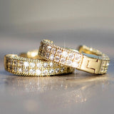 CZ Small Hoop Earrings 3 Colors Lady Jewelry
