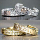 CZ Small Hoop Earrings 3 Colors Lady Jewelry
