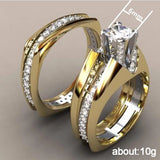 Crystal CZ Wedding Engagement Rings Set for Women