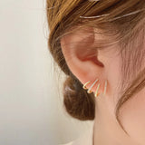 Claw Stud Earrings CZ Stone Women's Ear Piercing Jewelry