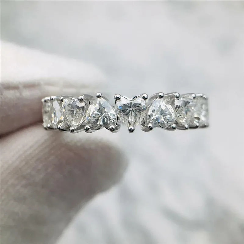 Heart CZ Promise Rings for Women Engagement Wedding Accessories