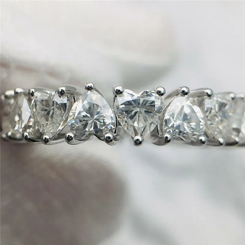 Heart CZ Promise Rings for Women Engagement Wedding Accessories