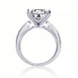 Princess Cut CZ Wedding Ring Set Silver Bands