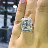 Cubic Zirconia Stone Ring for Engagement Wedding Party