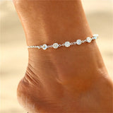 Silver/Gold Rhinestone Chain Anklets for Women Wedding Party