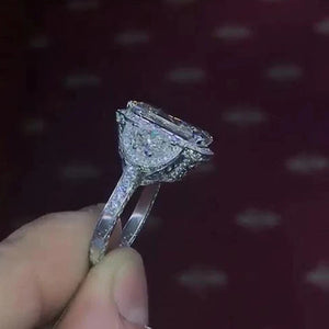 Modern CZ Silver Wedding Ring for Women