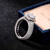 Square CZ Wedding Rings for Women High Jewelry