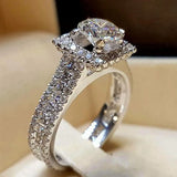 Square CZ Wedding Rings for Women High Jewelry
