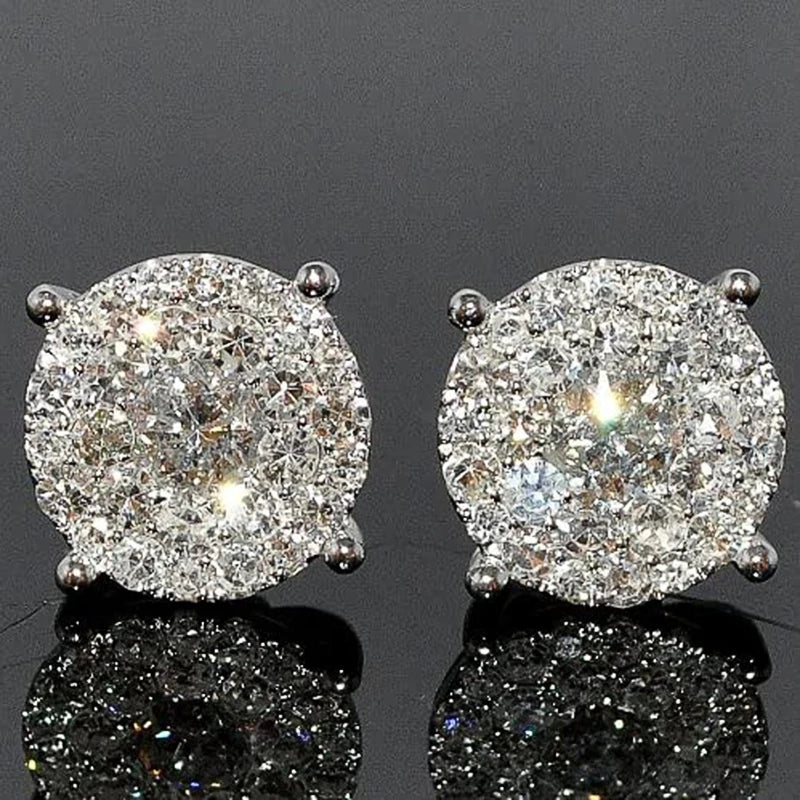 Stylish CZ Stud Earrings for Women Wedding Gift