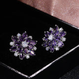 Gorgeous Flower Stud Earrings for Women Wedding Party