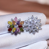 Gorgeous Flower Stud Earrings for Women Wedding Party