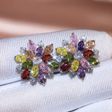 Gorgeous Flower Stud Earrings for Women Wedding Party
