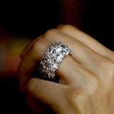 Oval CZ Crystal Wedding Ring for Women, Party Jewelry