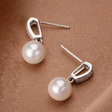 Simulated Pearl Dangle Earrings for Women Wedding