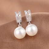 Simulated Pearl Dangle Earrings for Women Wedding
