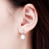 Simulated Pearl Dangle Earrings for Women Wedding