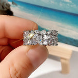 Wedding Promise Rings for Women CZ Engagement Jewelry