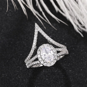 Modern V Shape Wedding Rings for Women