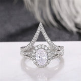 Modern V Shape Wedding Rings for Women