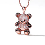 Brown Bear Necklace for Women Sweater Chain Long Necklace Jewelry