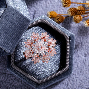 Dazzling Flower Opening Rings for Women