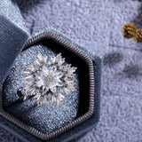 Dazzling Flower Opening Rings for Women