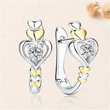 Heart Hoop Earrings for Women Statement Jewelry Drop