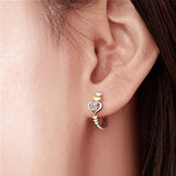 Heart Hoop Earrings for Women Statement Jewelry Drop