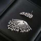 CZ Stud Earrings for Women - Sparkling Round Cubic Zirconia Crystal