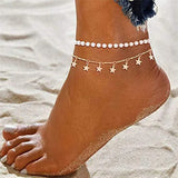 Anklets for Women Butterfly Star Heart Charms Foot Accessories Leg Chain