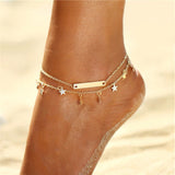 Anklets for Women Butterfly Star Heart Charms Foot Accessories Leg Chain
