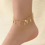 Anklets for Women Butterfly Star Heart Charms Foot Accessories Leg Chain