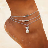 Leg Chain Anklet Bracelet for Women Silver/Gold Foot Ankle Accessories