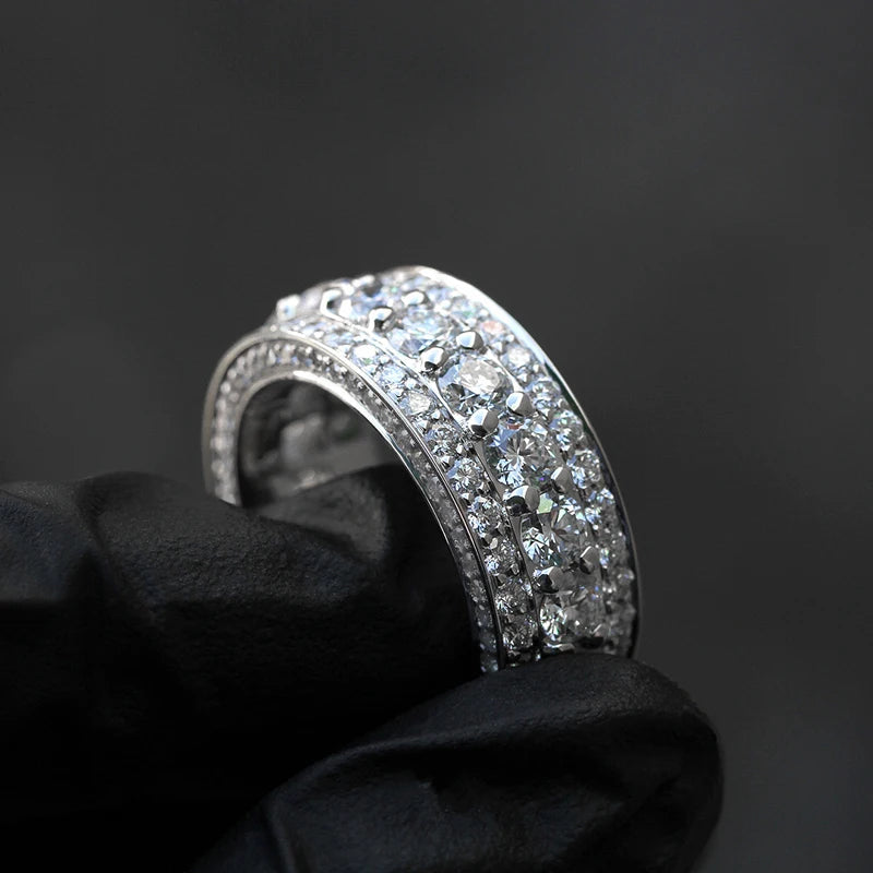 Silver/Gold Wedding Couple Rings with CZ Jewelry