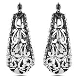 Silver Women Hoop Earring Hollow Out Classic Jewelry