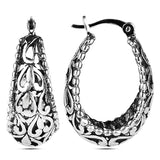 Silver Women Hoop Earring Hollow Out Classic Jewelry