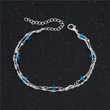 Metal Silver Foot Anklet Chain Bracelet for Women