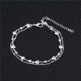 Metal Silver Foot Anklet Chain Bracelet for Women