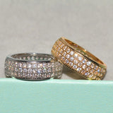 Micro Paved CZ Stone Eternity Promise Ring for Women