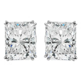 Rectangular CZ Stud Earrings for Women Wedding Jewelry