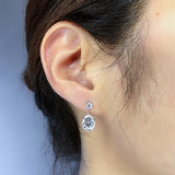 Stylish Oval CZ Women Drop Earrings Brilliant Cubic Zirconia Jewelry