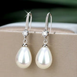 Elegant Pearl Drop Earrings, Gold Plated