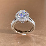 Crystal CZ Wedding Ring Women Silver/Gold Band Engagement Jewelry