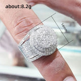 Cubic Zirconia Rings for Women Silver Wedding Bands Jewelry