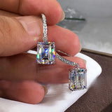 Princess Cut Zircon Stone Drop Earrings for Women