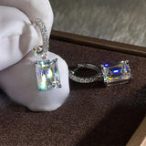 Princess Cut Zircon Stone Drop Earrings for Women